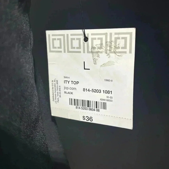 Liz Claiborne Career cap sleeve,round neck/V-neck tie, tank/shell top - Picture 9 of 11